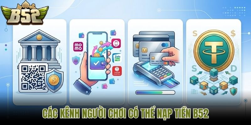Các kênh người chơi có thể nạp tiền B52