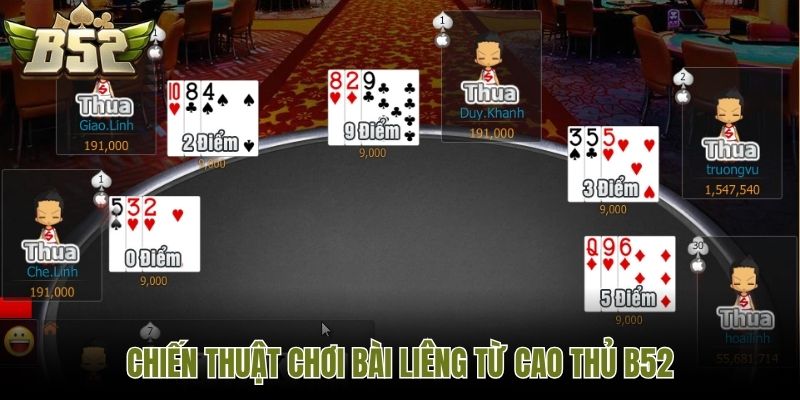 Chiến thuật chơi bài Liêng từ cao thủ B52