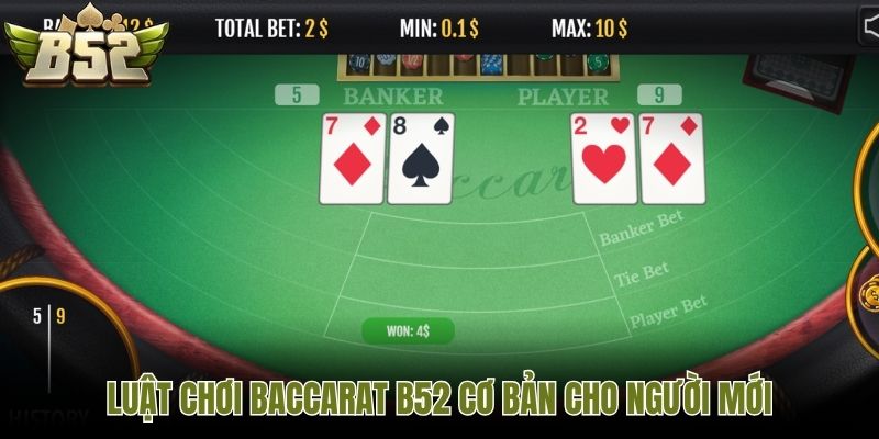 Luật chơi Baccarat B52 cơ bản cho người mới